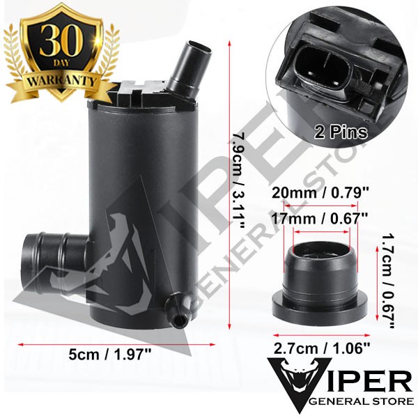 Motor Wiper Washer Pump Hyundai Accent Timor Trajet - 0973