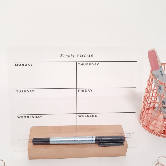 

Acrylic Planner / Schedule Board Jadwal Akrilik / Weekly & To-do List - weekly focus