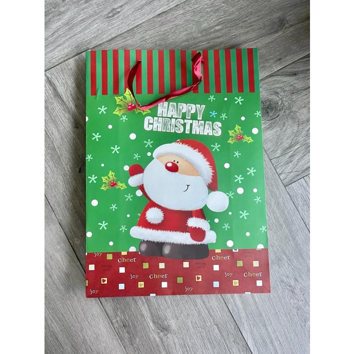 

[[ WSH - BEST SELLER ]] Gift Bag Natal Christmas Paper Bag Karton / Goodie Bag - Santa