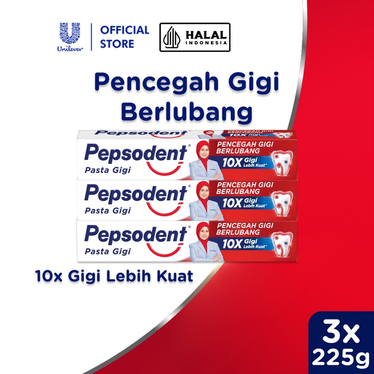 Foto Pepsodent Tooth paste Anti-cavity 225 g x3
