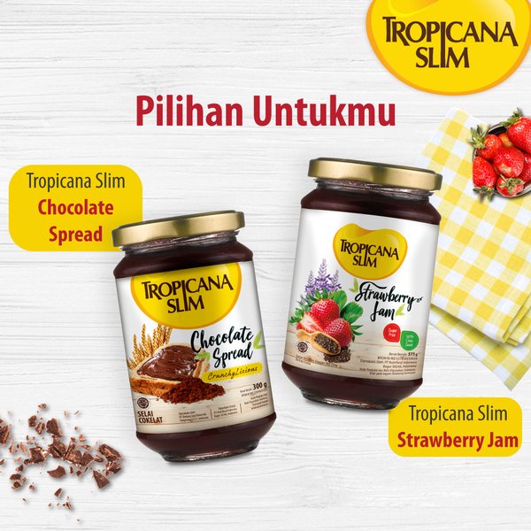 

COD Tropicana Slim Chocolate Spread selai untuk olesan roti. seperti ovomaltine 300 gram dan strawberry jam