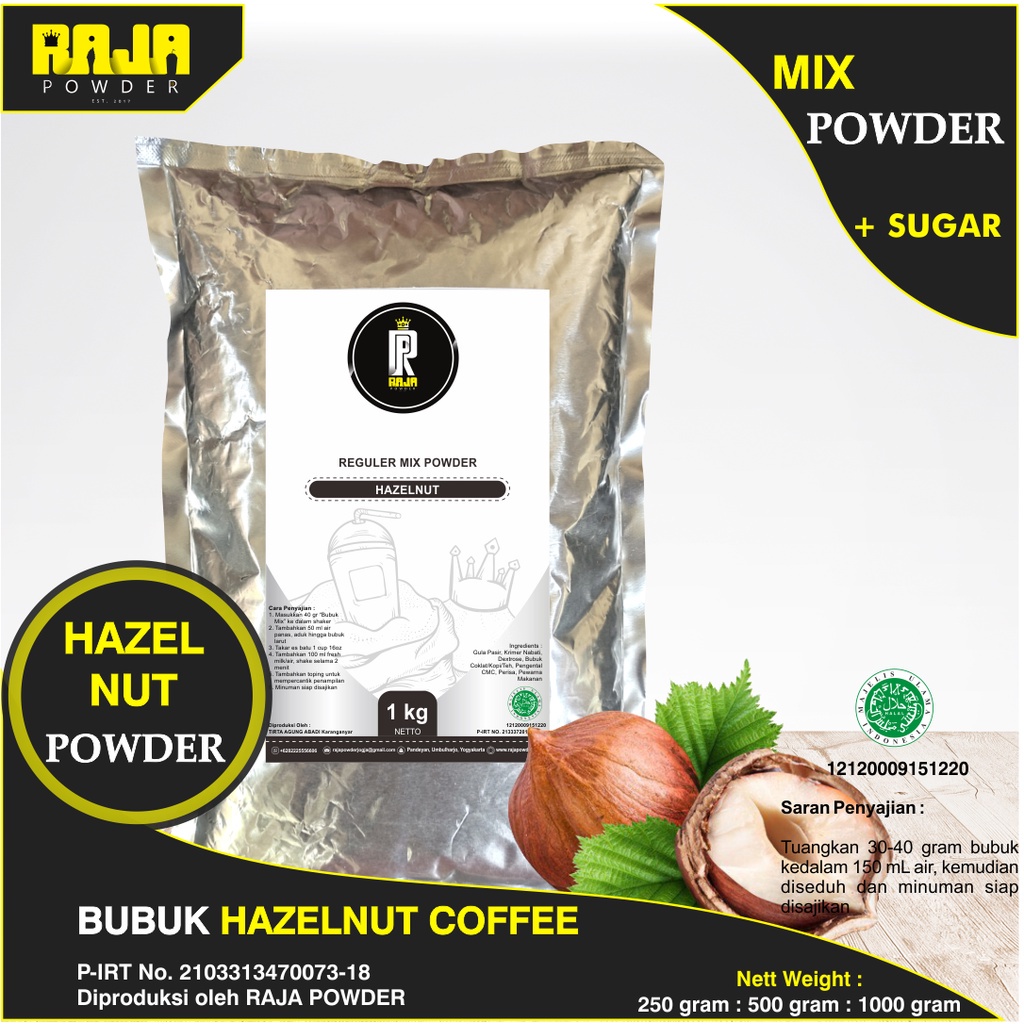 

COD Bubuk Hazelnut Coffee Bubuk Minuman Kopi Hazelnut Powder 1 kg / 1000 gram
