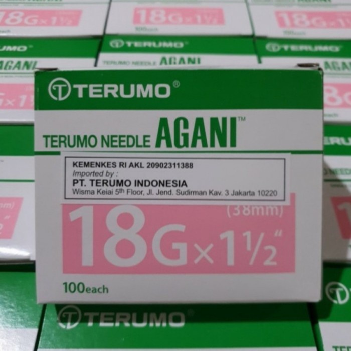 Needle Terumo 18 21 22 23 24 25 26 27 30 G Jarum Nedle Agani 18G - 30G - 25G