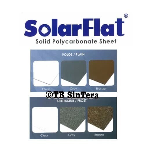 Atap Polycarbonate Impralon Solarflat 3 mm Embossed / Plain 3mm