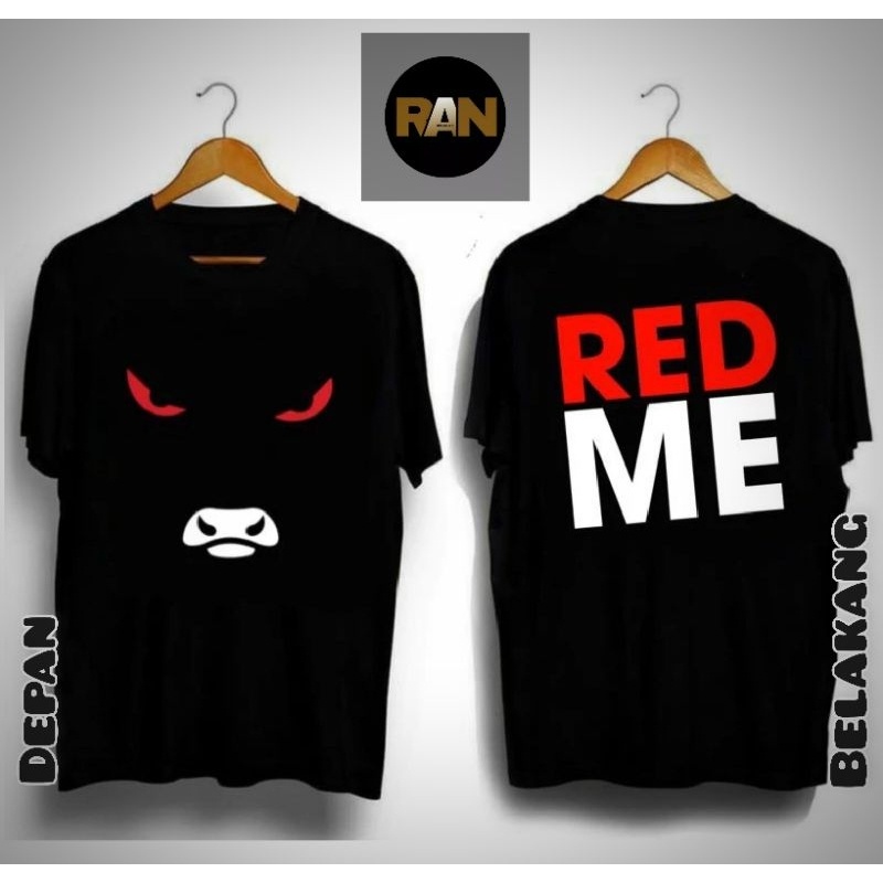 SBGRM Baju Kaos T-shirt  Lengan Pendek RED ME Moncong putih Kaos PDI Perjuangan Kaos Ganjar Pranowo 