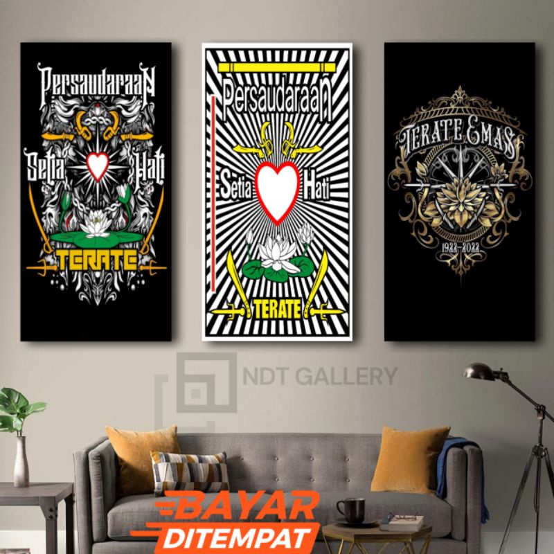 Hiasan Dinding (20x30cm) Persaudaraan Setia Hati Terate Poster Psht Pajangan Pencak Silat Kamar Mini