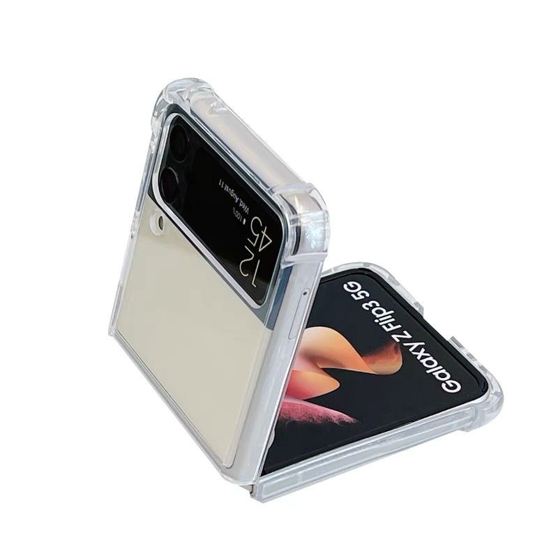 Case Hp/Anti Crack Acrylic Bening Samsung Galaxy Z Flip 5 Flip 4 Z Flip 3 5G Flip 2 Flip 1 Soft Case