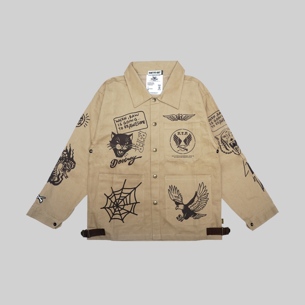 RAWTYPE RIOT Authentic Shirt Jacket  - Cream