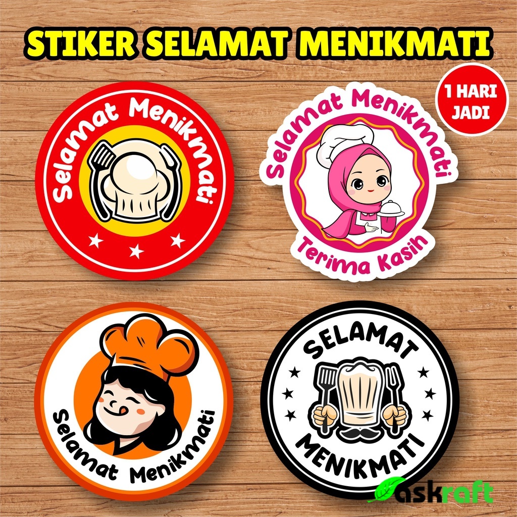 

Kado Hadiah Cetak Stiker Label Makanan Selamat Menikmati