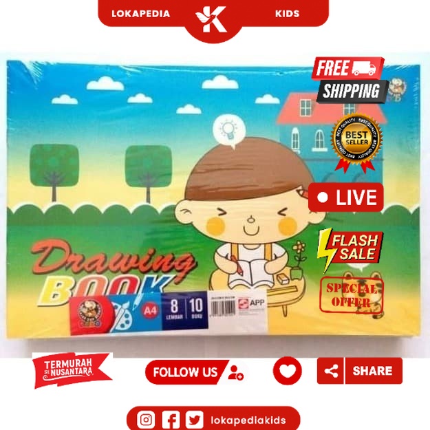 

BUKU GAMBAR A4 DODO [PACK -10 BUKU]