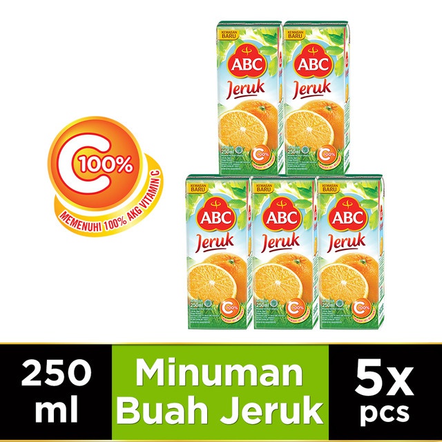 

ABC Minuman Jus Jeruk 5 x 250 mL