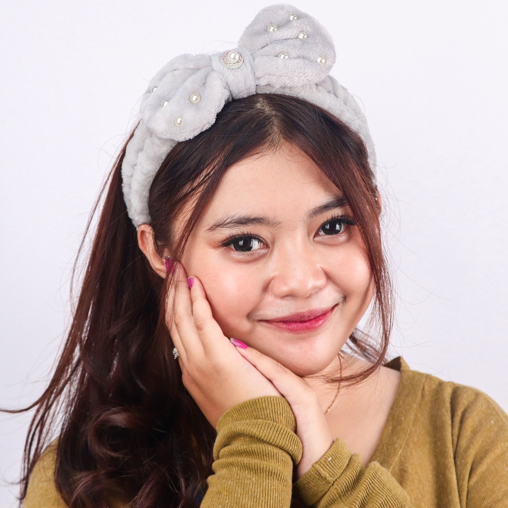 DeClip Bandana Masker Bando Rambut Ribbon Mute Headband Makeup