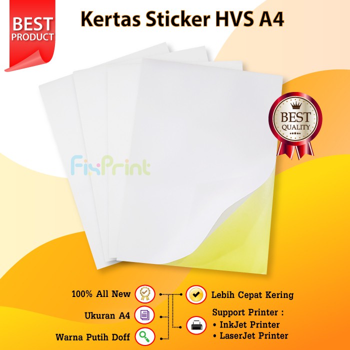 

Kertas Stiker A4 Hvs Matte Folio Doff Stiker Label Printable Sticker Doff Stiker Label