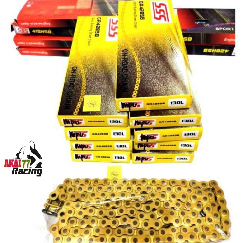 RANTAI SSS SB 428-130L /SB 415-130L RANTAI MOTOR UNIVERSAL VIXION NINJA CBR SATRIA FU JUPITER MX