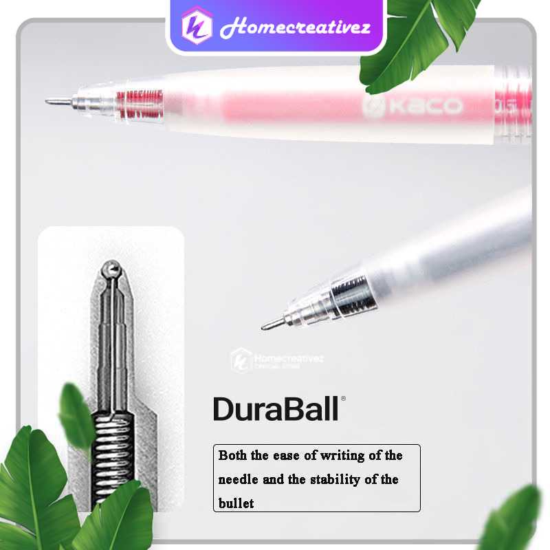 

Kaco Refill Pulpen Gel 0.5mm DuraBall Tinta Hitam 5PCS for KACO K7 - K1629