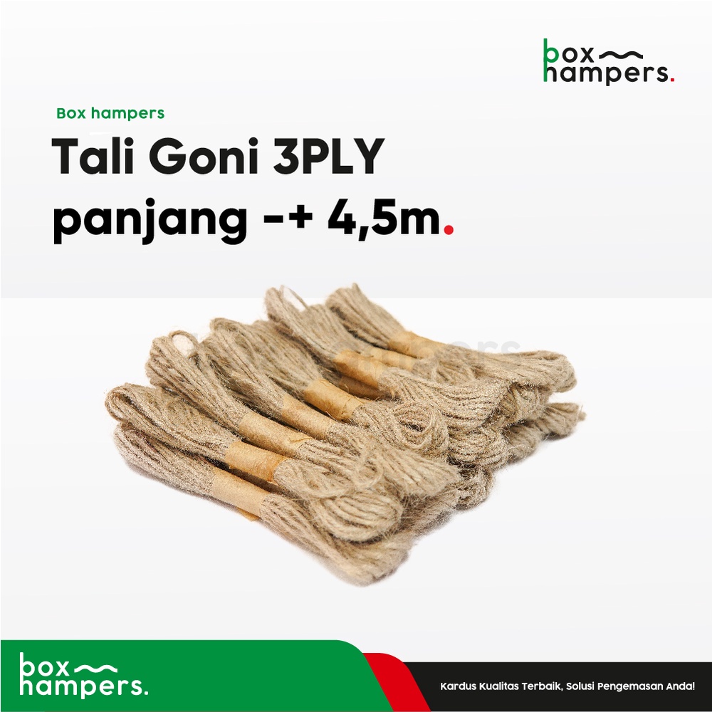

TALI GONI LILIT 3 PLY (+- 4,5 meter) TALI/GONI/TALIGONI/HAMPERS/KADO
