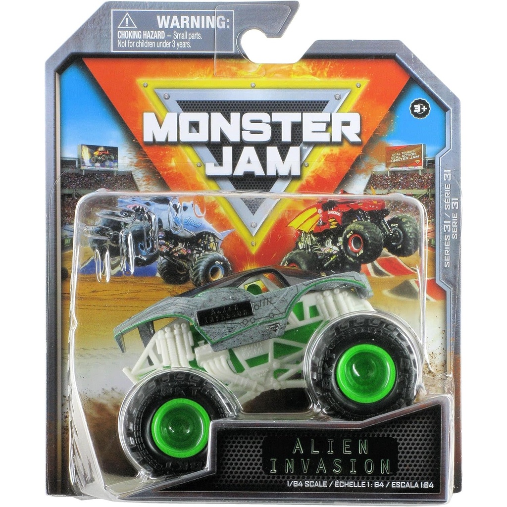 Mainan Mobil MONSTER JAM Vehicle 1:64 Alien Invasion