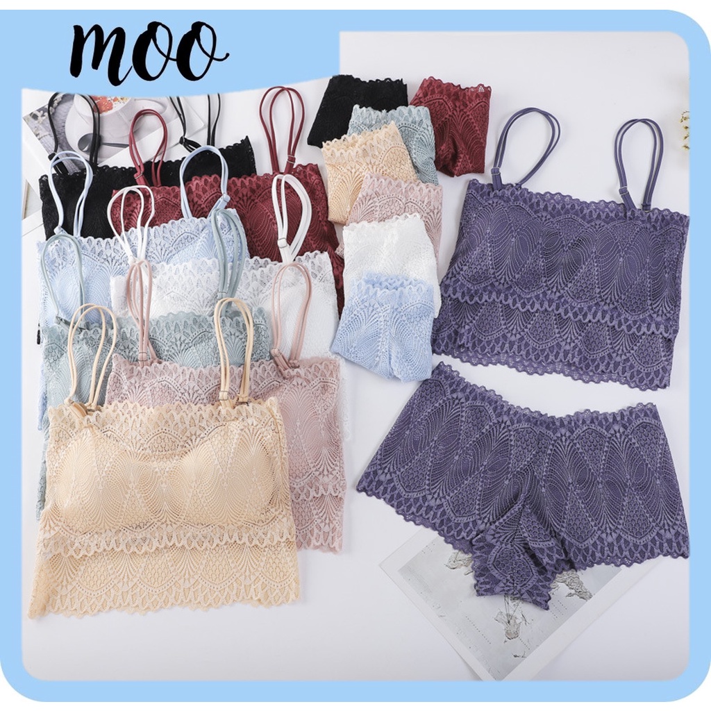TankTop bra brukat set Pakaian Dalam Wanita BH Singlet cd renda tanktop cantik