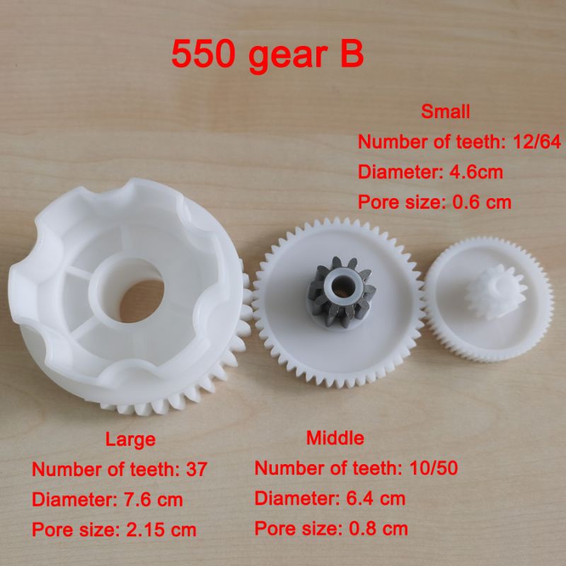 3PCS/SET 550B Gear Plastic Gearbox Mobil Aki Gear Girbox Girbok Mobil mainan Anak