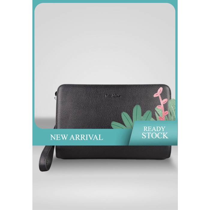 Pierre Cardin Clutch Handbag Leather Tas Pria Kulit 0112824601BLA