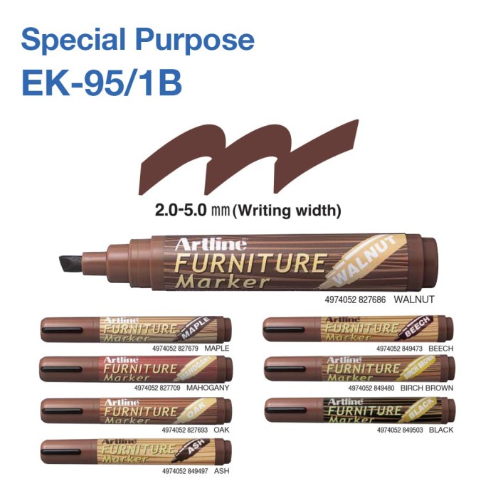 

Andma GROSIR Spidol Furniture Artline EK-95 (12 PCS) - Birch Brown