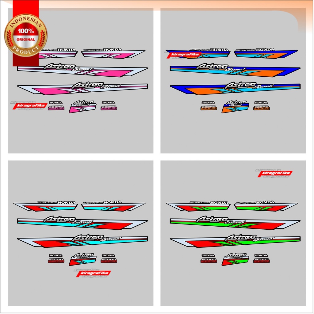 Stiker Honda Astrea Grand Striping Astrea Grand Variasi Bulus Sticker Astrea Grand Tua Lis