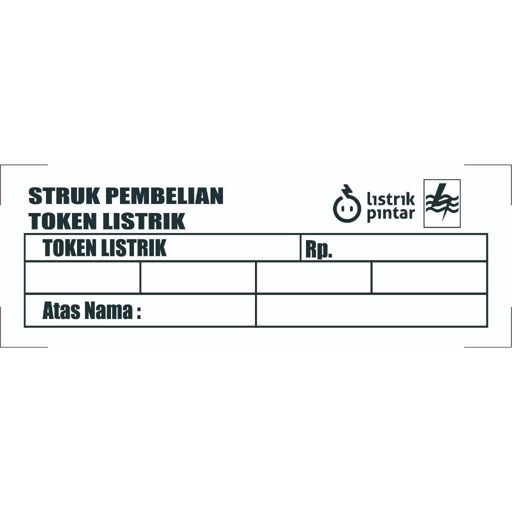 STRUK PEMBELIAN TOKEN LISTRIK | NOTA TOKEN LISTRIK