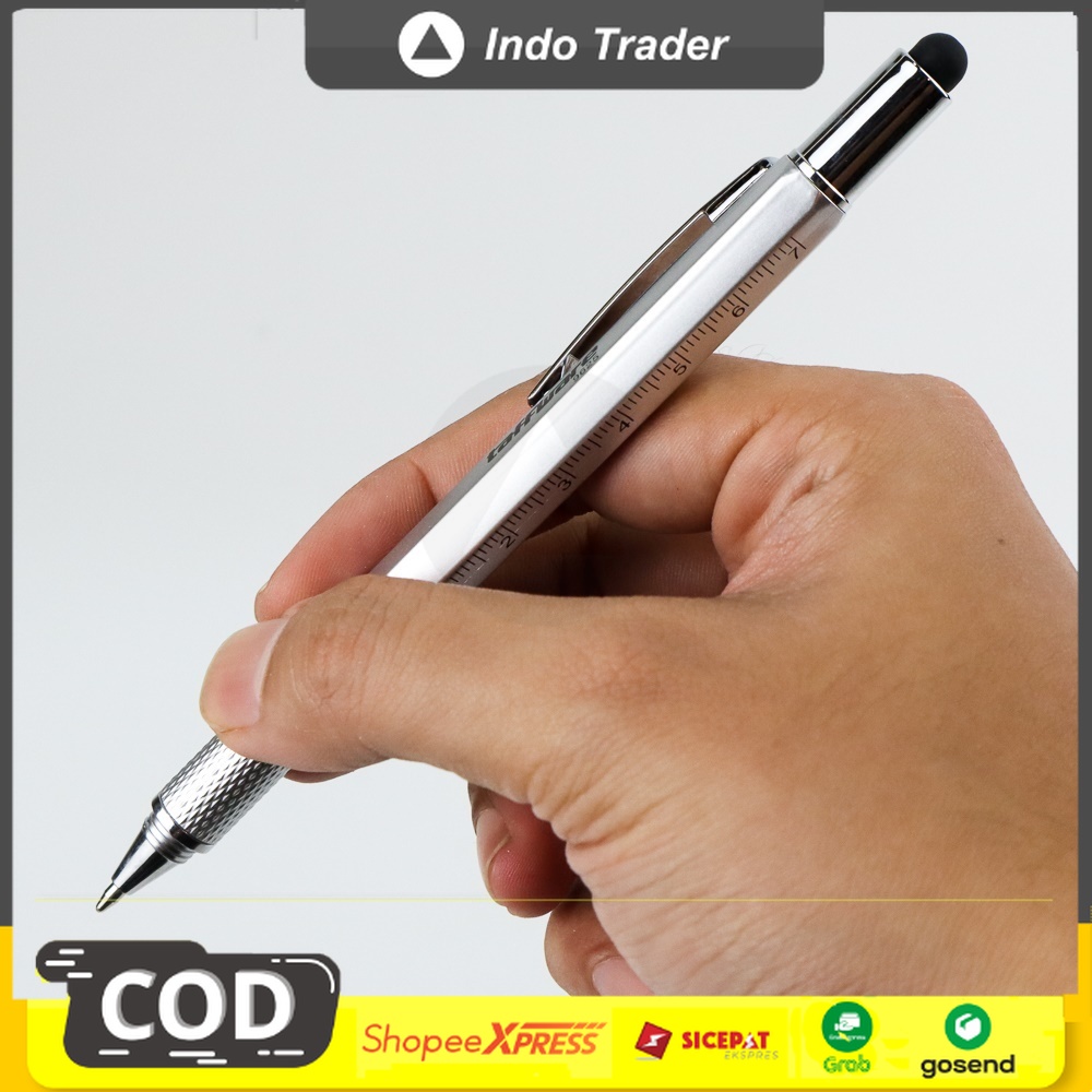 

⭐BESTPRICE Pena Multifungsi Obeng Reparasi plus Minus dengan Stylus Pen Pulpen Penggaris dan level