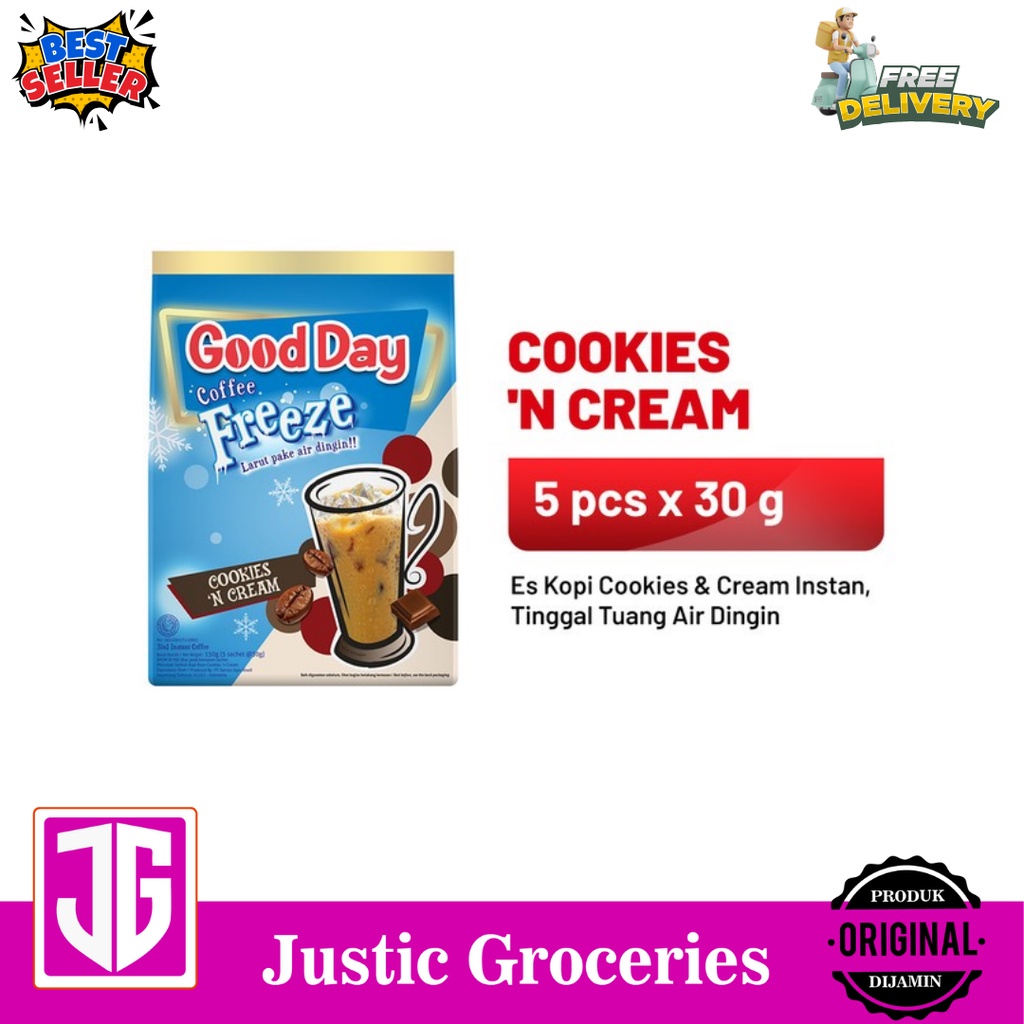 

GOOD DAY Coffee Freeze Cookies n Cream 1 Dus (5 x 30 gr)