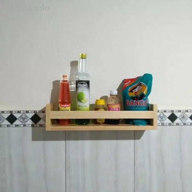 

terlaris Rak Bumbu /Rak Buku/ Rak Bumbu Dapur Kayu - Rak Bmbu Natura