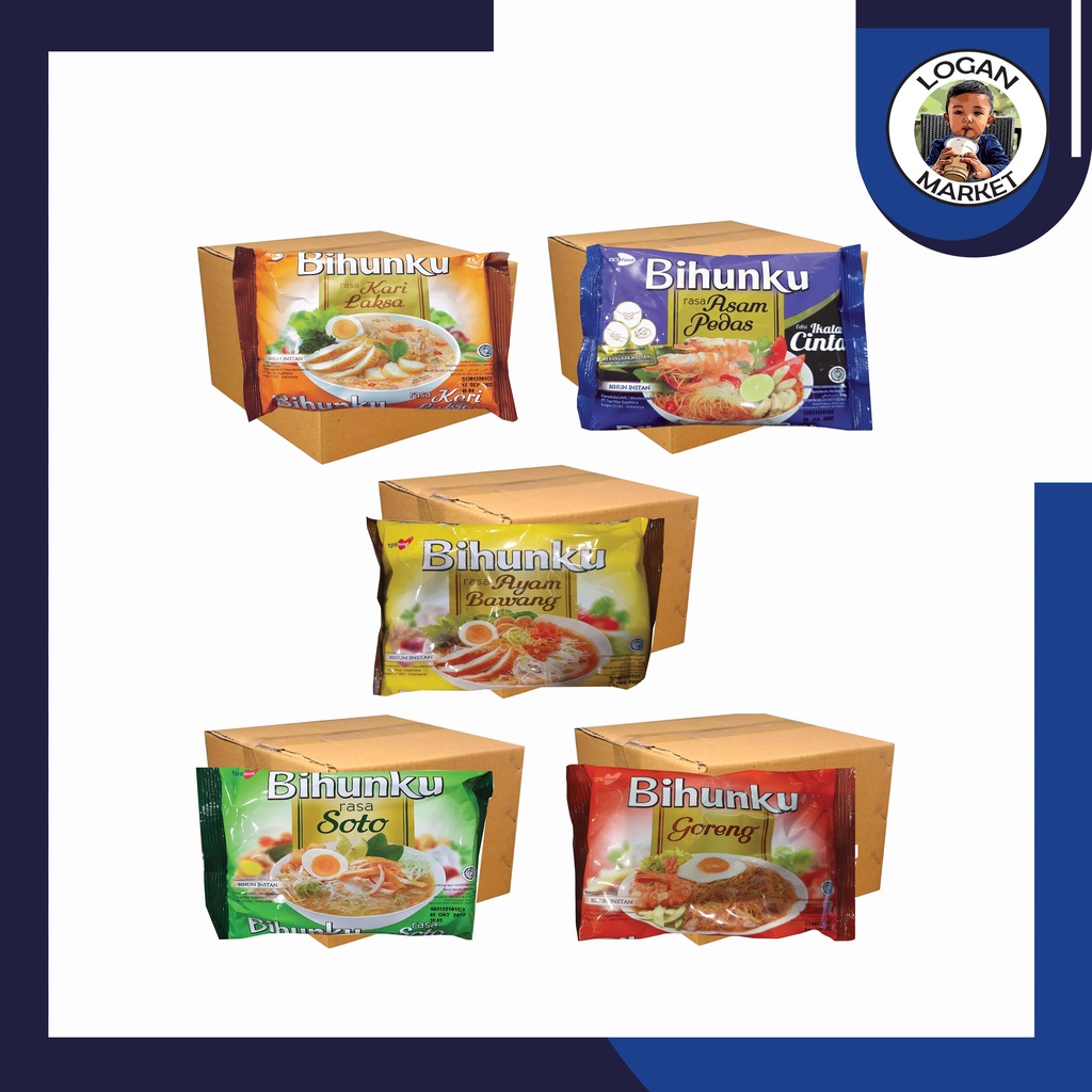 

Dus Karton Bihunku Bihun Ku Instant Ayam Bawang Asam Pedas Laksa Soto Goreng 1 Dus Isi 40