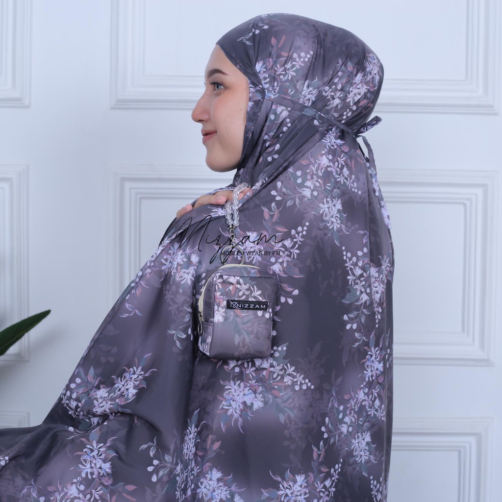 Mukena Traveling mini Parasut Korea Motif lembut adem dingin dewasa// MUKENA / MUKEAN POUCH / MUKENA