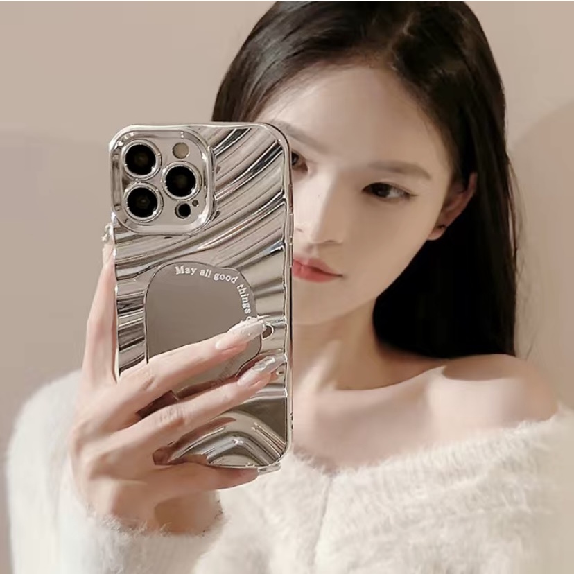 Mirror case Casing hp Telepon Cermin Baru for OPPO A17 A17K A16 A15 A3S A1K A5 A52 A72 A92 A54 4G5G A7 A5S A12 A74 A58 A78 A8 A9 A96 RENO 4F A93 5 6 7 8T 7Z 4G | VIVO Y02 Y15S Y16 Y17 Y20 Y21 Y22 Y30 Y50 Y35 Y75Y91 Anti -falling back cover Lens protection