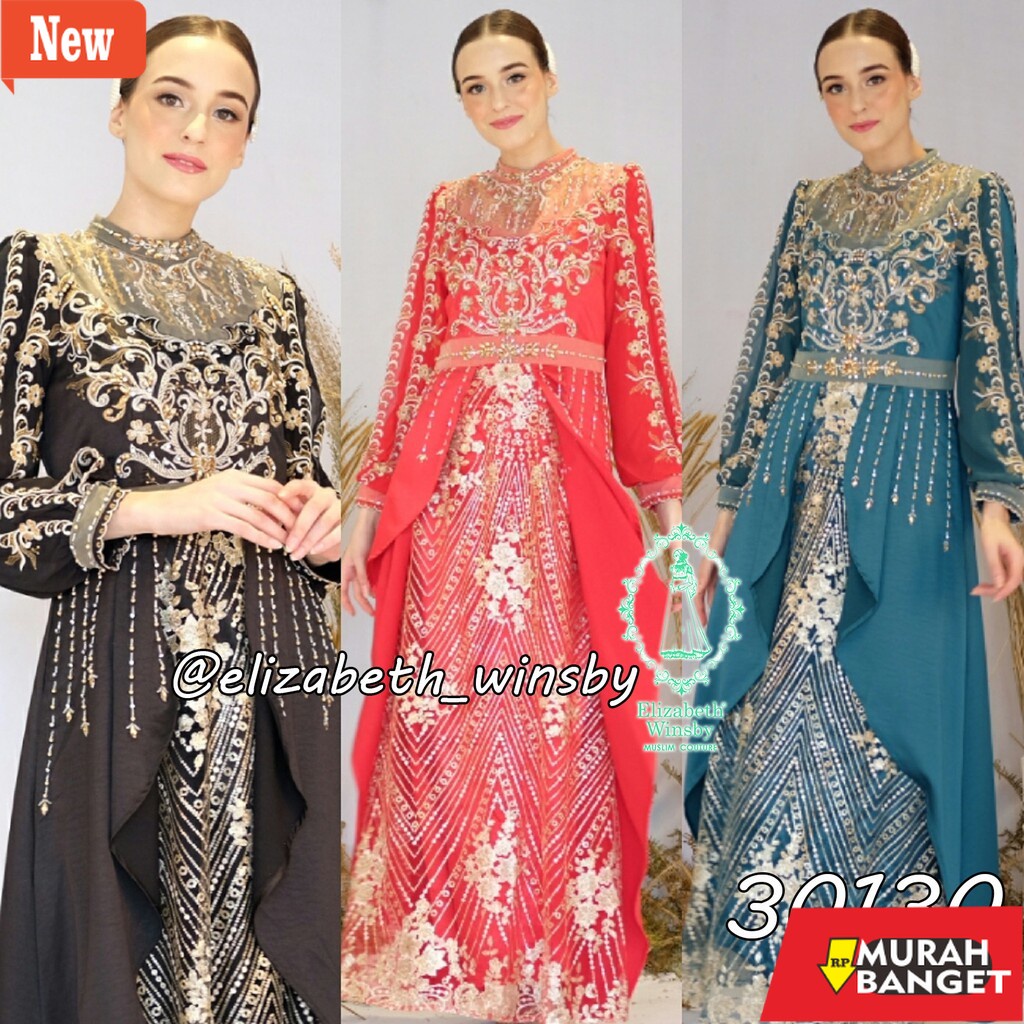 dijamin awet dan asli- Baju Pesta Elizabeth Winsby Fashion Gamis  Baju Muslim Gamis Muslimah Wanita 