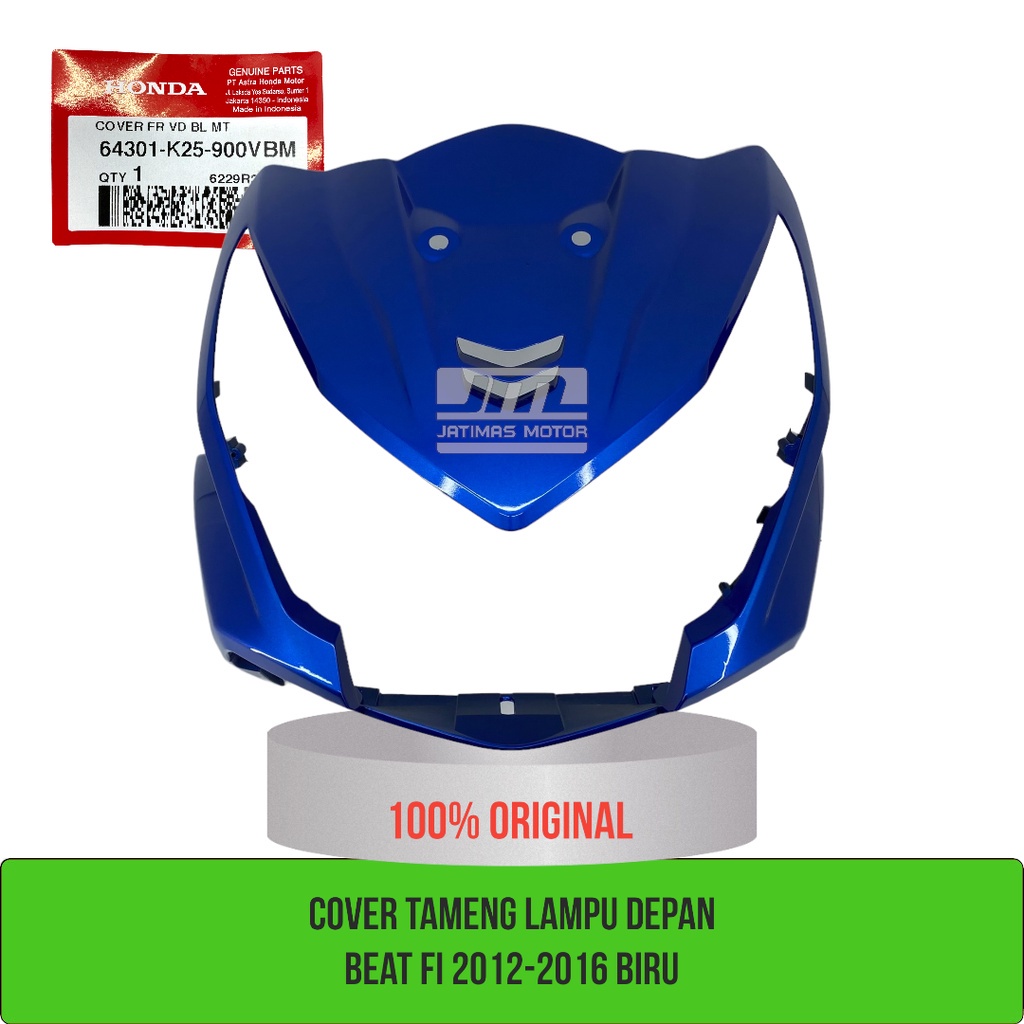 Cover tameng lampu depan beat fi 2012 - 2016 biru 64301-K25-900VBM