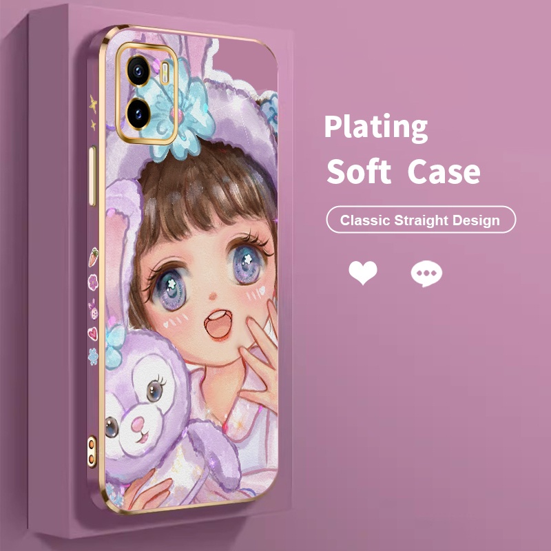 Golden Plated Casing Case For Vivo Y10 Y10 t1 Case For Vivo Y11 2019 Y11 2023 Y11s vivi Y10t1 Case F