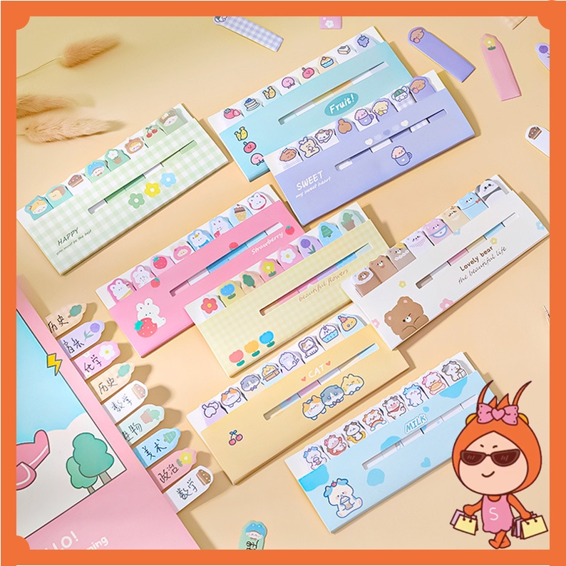 

Reseller Welcome - S6155 Mini Sticky Memo / Sticky Notes Mini 8 in 1 / Memo Sticky Motif Karakter / Penanda Buku Stationery Memo Pad