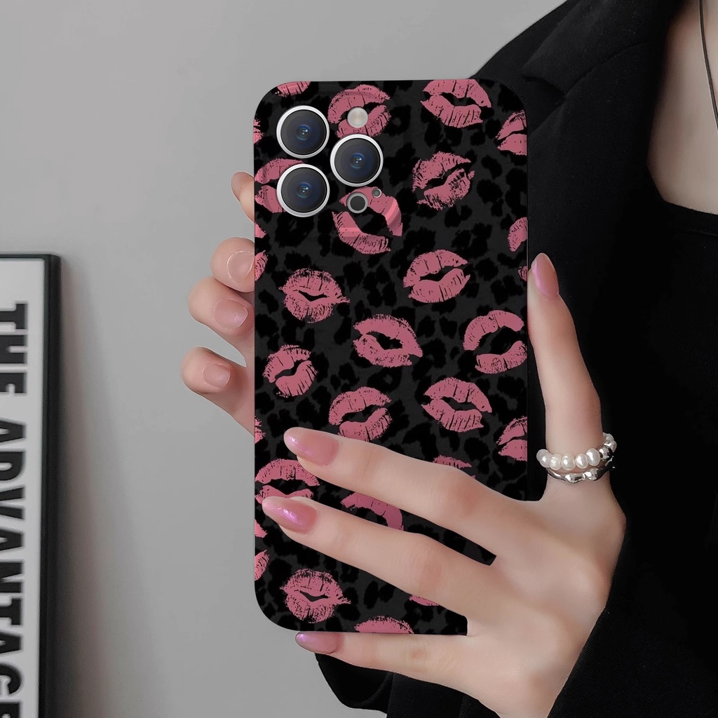 Full Screen Pink Lips Iphone 11 Hp Phone Case for Iphone 11 14 13 12  Pro Max XR X XS Max 6 6s 7 8 P