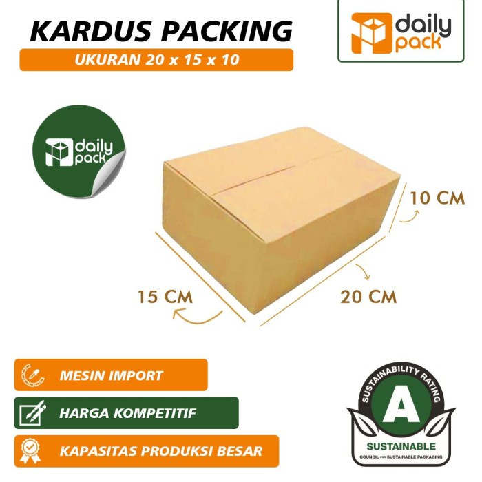 

Dus Box Packing Polos Box Ukuran 20x15x10