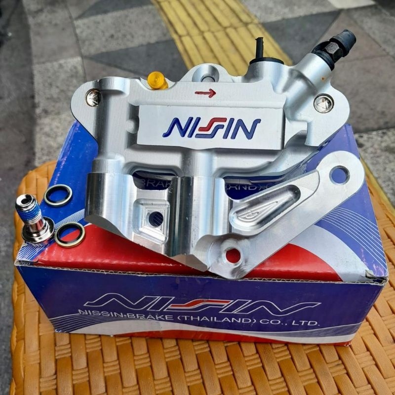KALIPER 4P NISSIN monoblok 4 puston set braket pnp NINJA R S RR, SATRIA FU , CB ,GL,MP ,TIGER SONIC 