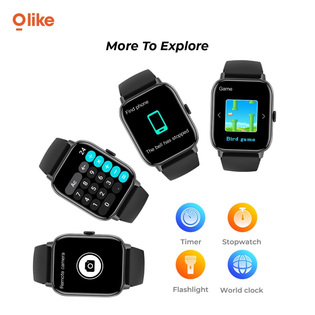 Olike W13C Smart Watch IP68 Water Resistant Bluetooth Call Touch WATERPROOF FITNES TRACKER GARANSI 1