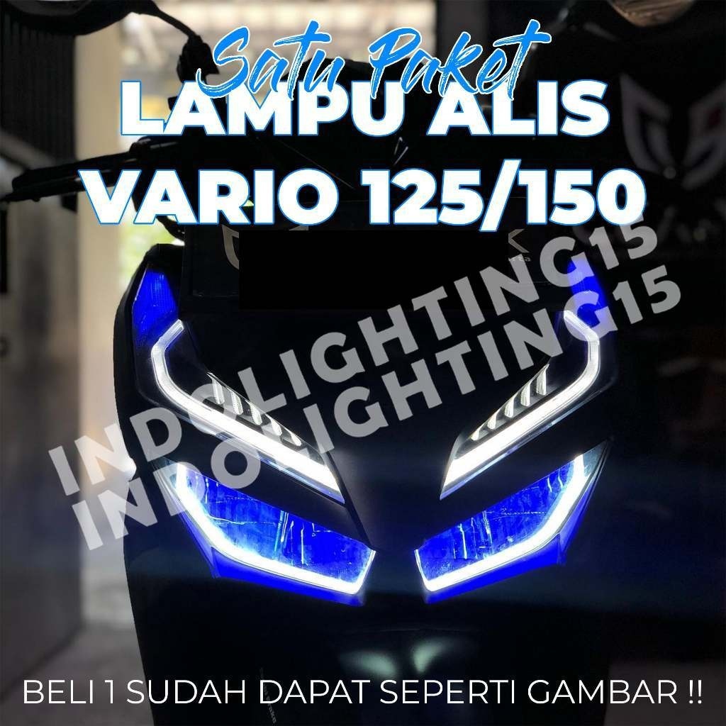 LAMPU ALIS MOTOR VARIO FREE DEVIL EYE TINGGAL PASANG LAMPU VARIASI LAMPU DEPAN VARIO 125 150