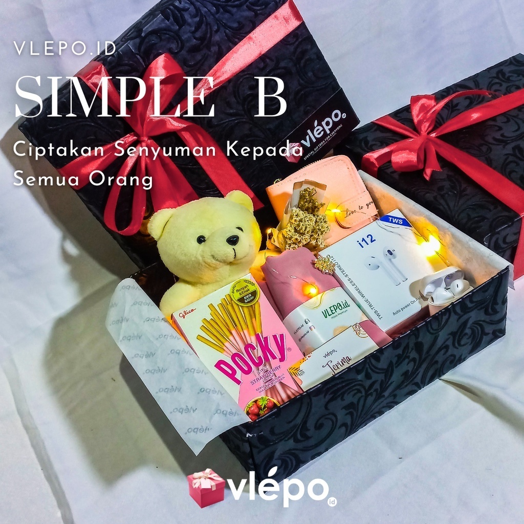 (VLEPO SIMPLE B) Kado Special Cewek Kado Ulang Tahun Anniversary Hadiah Natal Hadiah Tahun Baru Kado