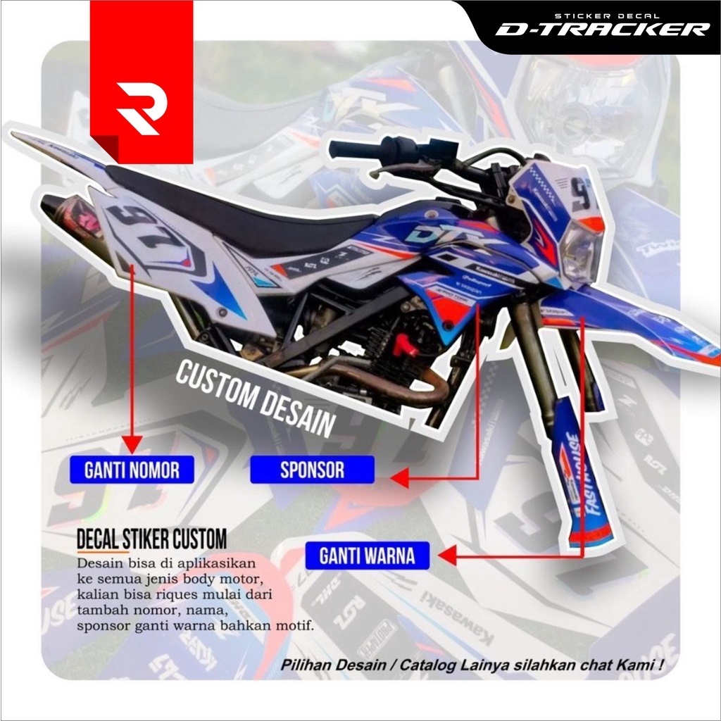 decal dtracker - sticker decal kawasaki dtracker - sticker dtracker