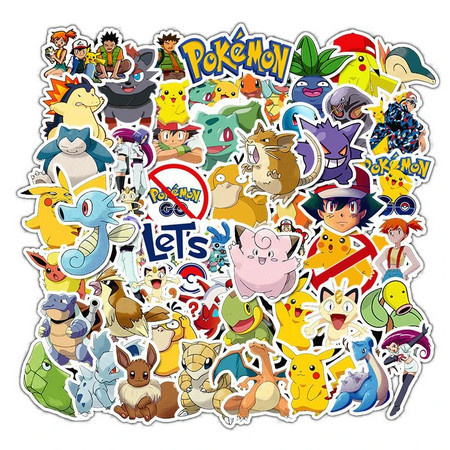 

50 Pcs Stickers Pokemon Graffiti Stiker Laptop Motor Mobil