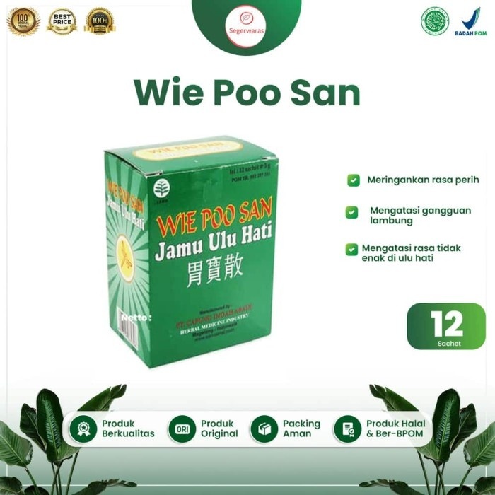 Wie Poo San- Obat Herbal Ulu Hati Mengobati Maag, Perut Kembung dan Perih