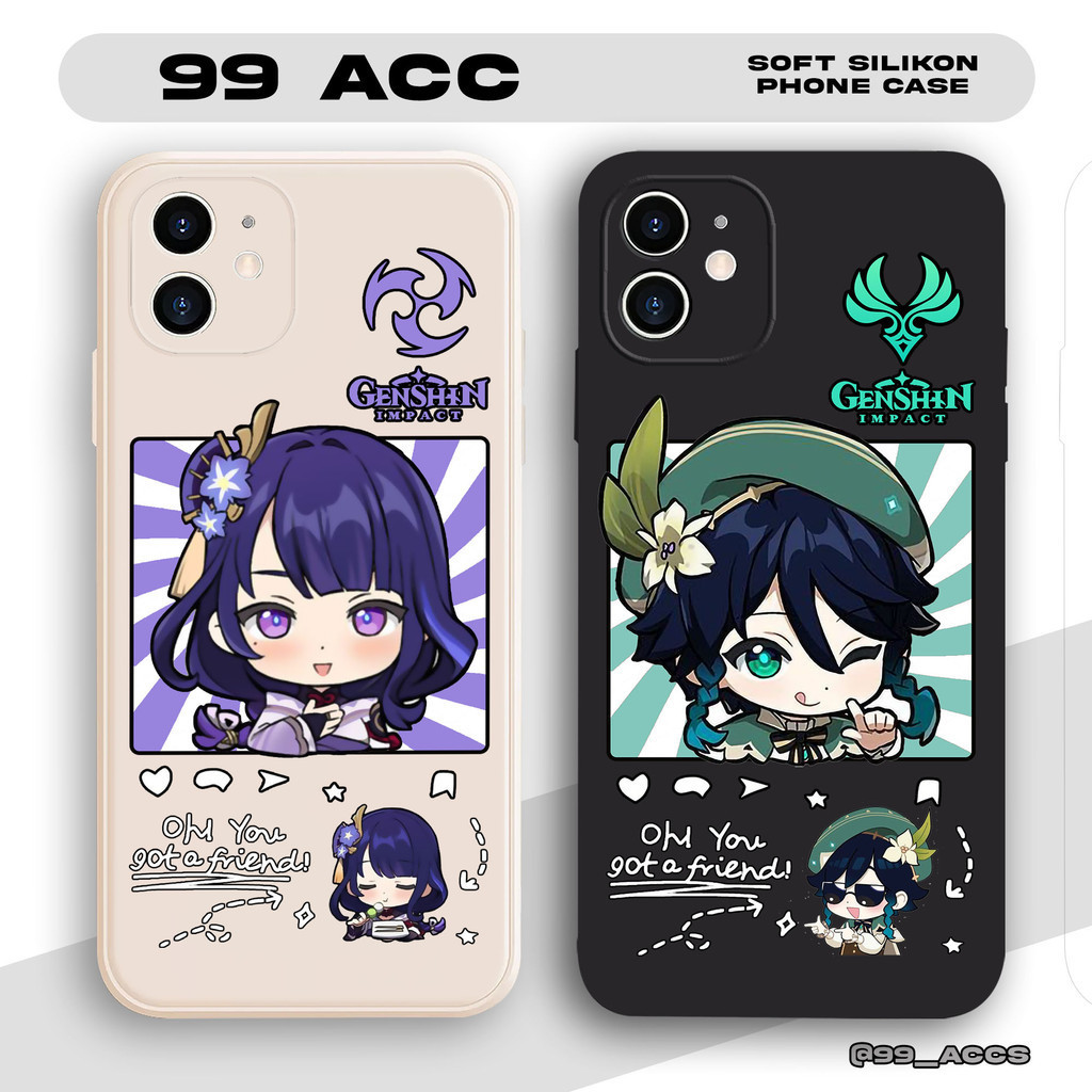 Case Vivo Y12 Y20 Y12S Y17 Y22 Y16 Y35 Y21 Y21S Y33 Y30 Y1S Y91 Y91C Y15S V15 V9 Casing Genshin Impa