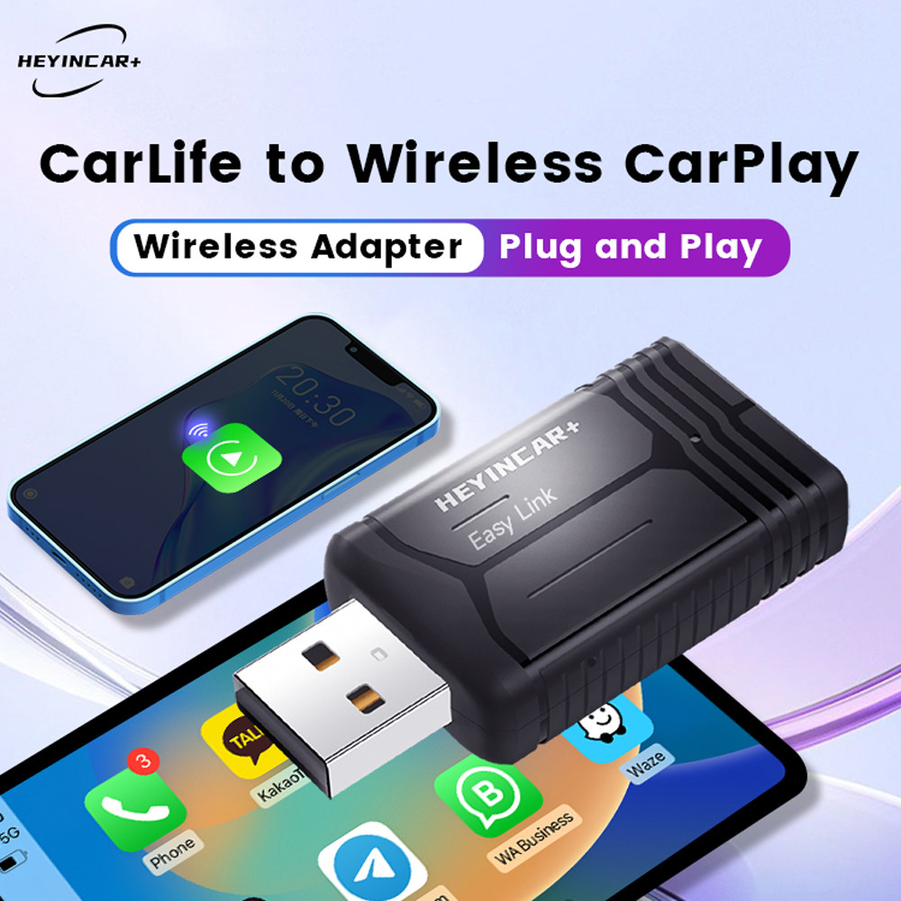 2025 New HEYINCAR CarLife to Wireless CarPlay Adapter For Hyundai Kia Toyota Honda BAIC FAW GAC Yand