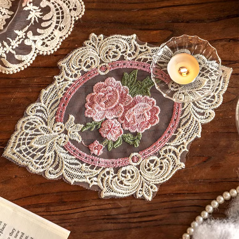 Aplikasi Bordir Ethnic Lace Renda Bordir Bunga Coin Rose Import