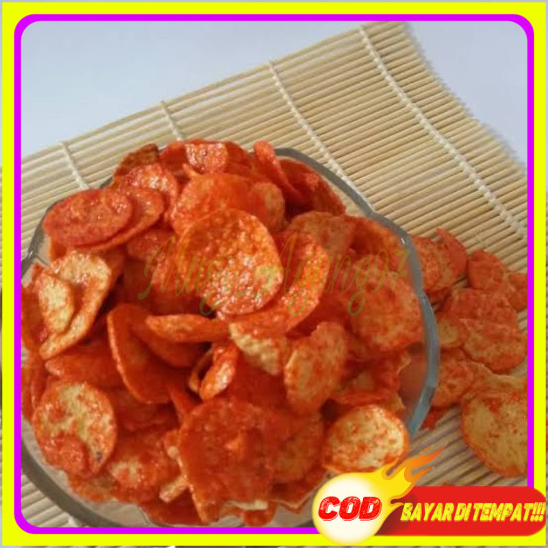 

1 Kg Opak Medan Pedas Manis Keripik Opak Singkong Mini Snack Camilan Cemilan Viral